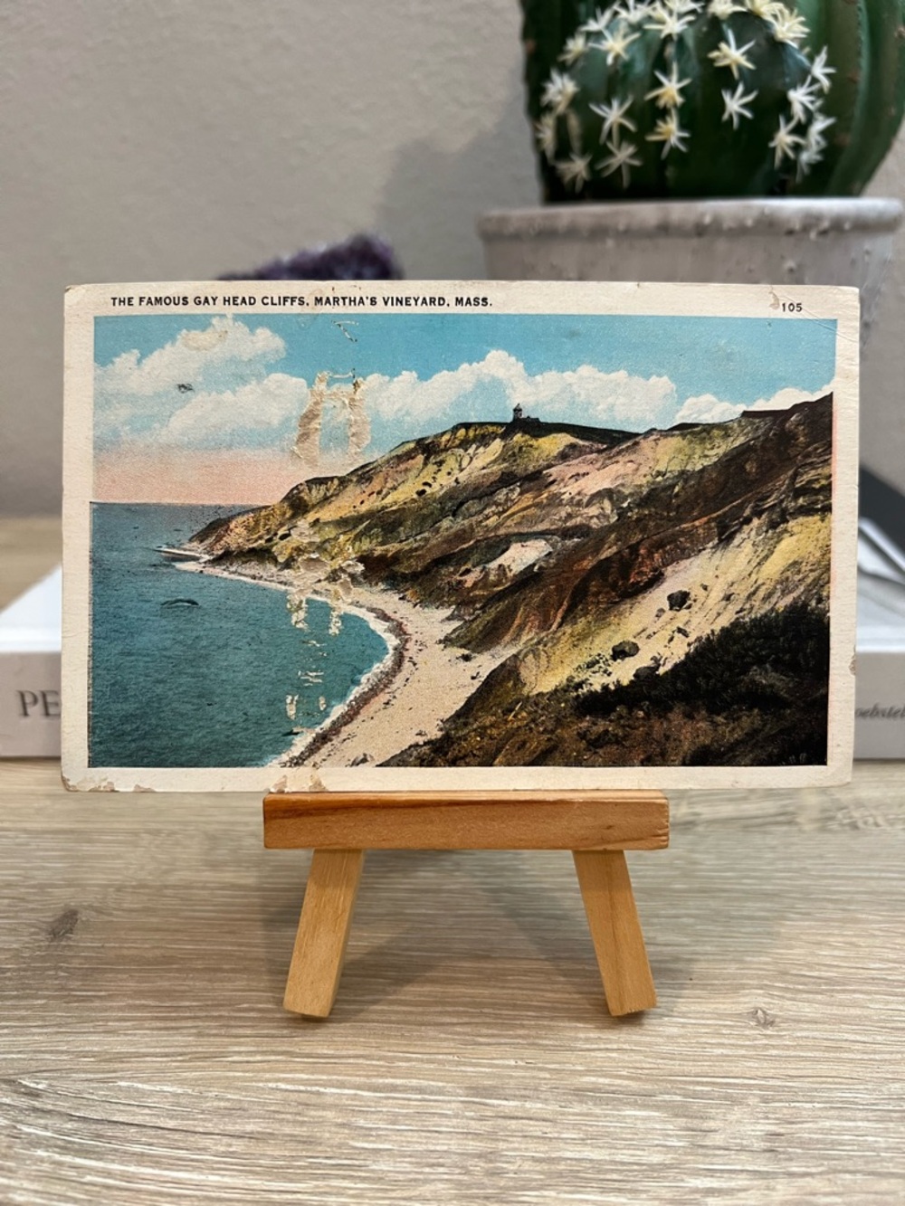 Antique Postcard Gay Head Cliffs Martha’s Vineyard MA Posted Stamp 1¢